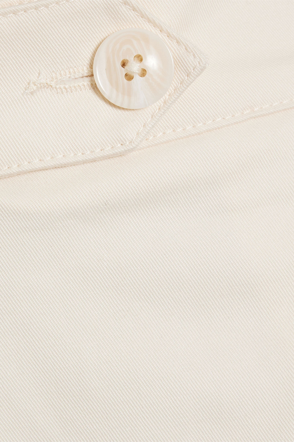 Solid & Striped The Tori Cotton-twill Wide-leg Pants In Cream
