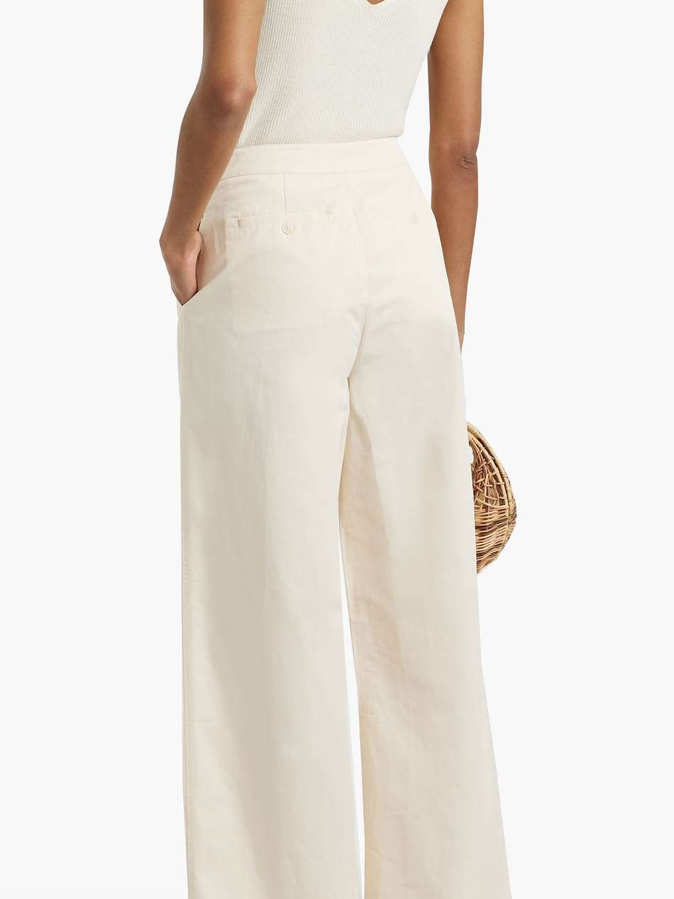 the tori cotton-twill wide-leg pants