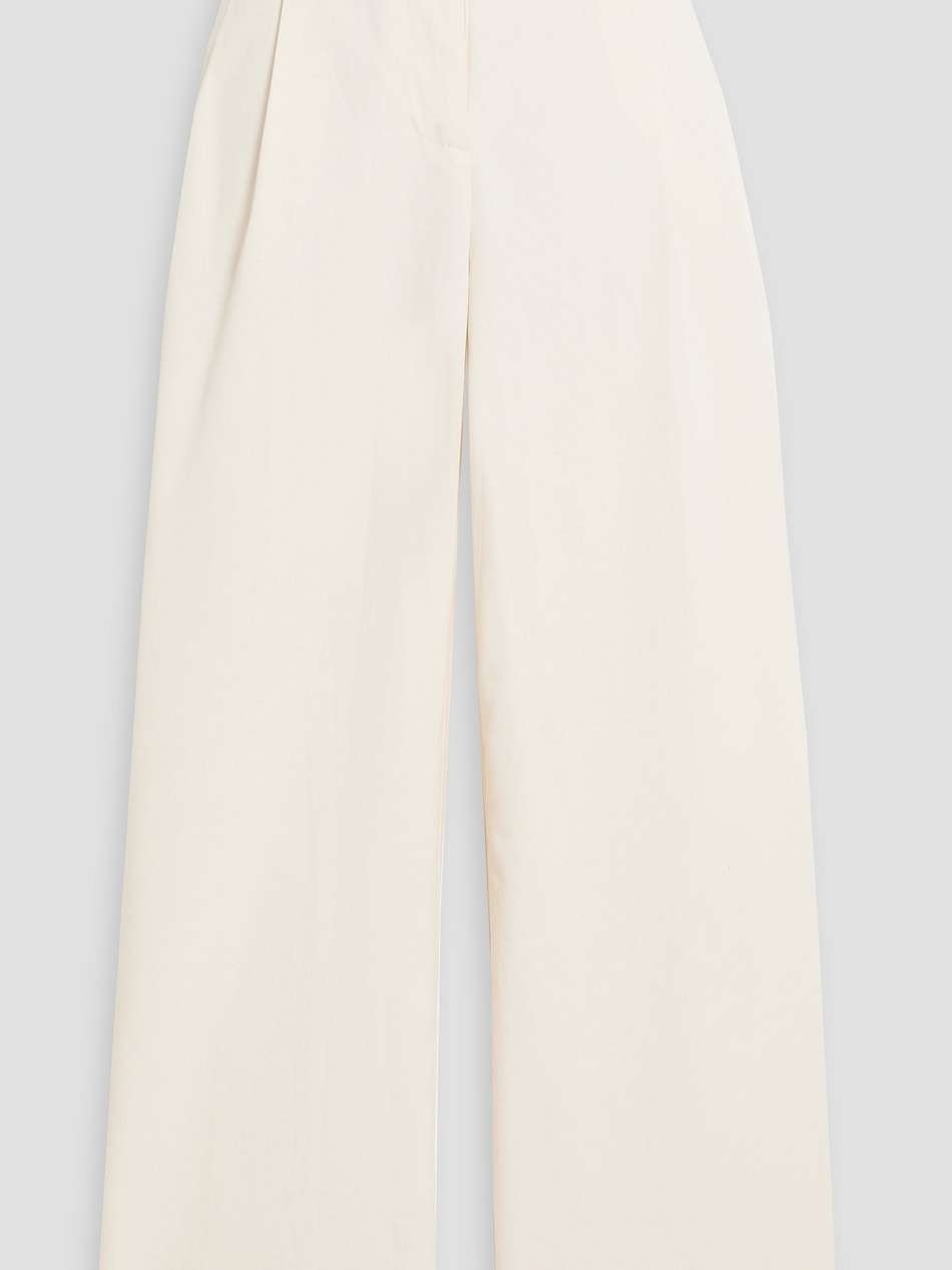 the tori cotton-twill wide-leg pants