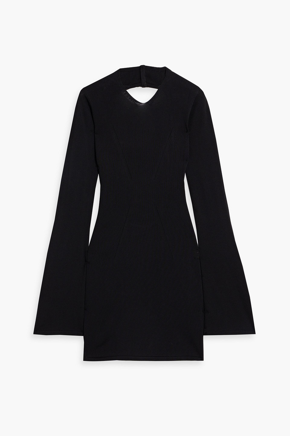 Solid & Striped The Narcia Cutout Stretch-knit Mini Dress In Black