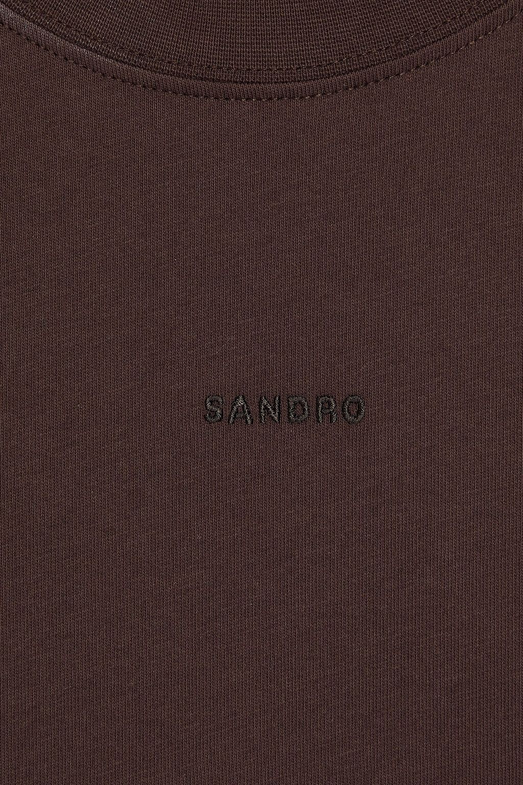 SANDRO تي شيرت من قطن جيرسي