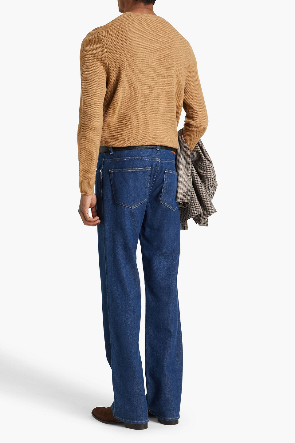 Sandro Pullover Aus Einer Wollmischung In Camelfarben