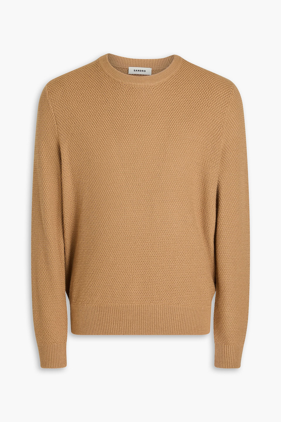 Sandro Pullover Aus Einer Wollmischung In Camelfarben