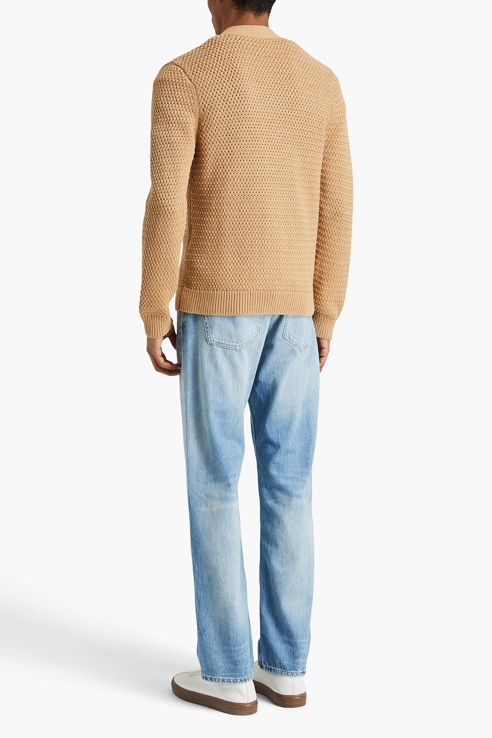 Sandro Cardigan Aus Baumwolle In Camelfarben