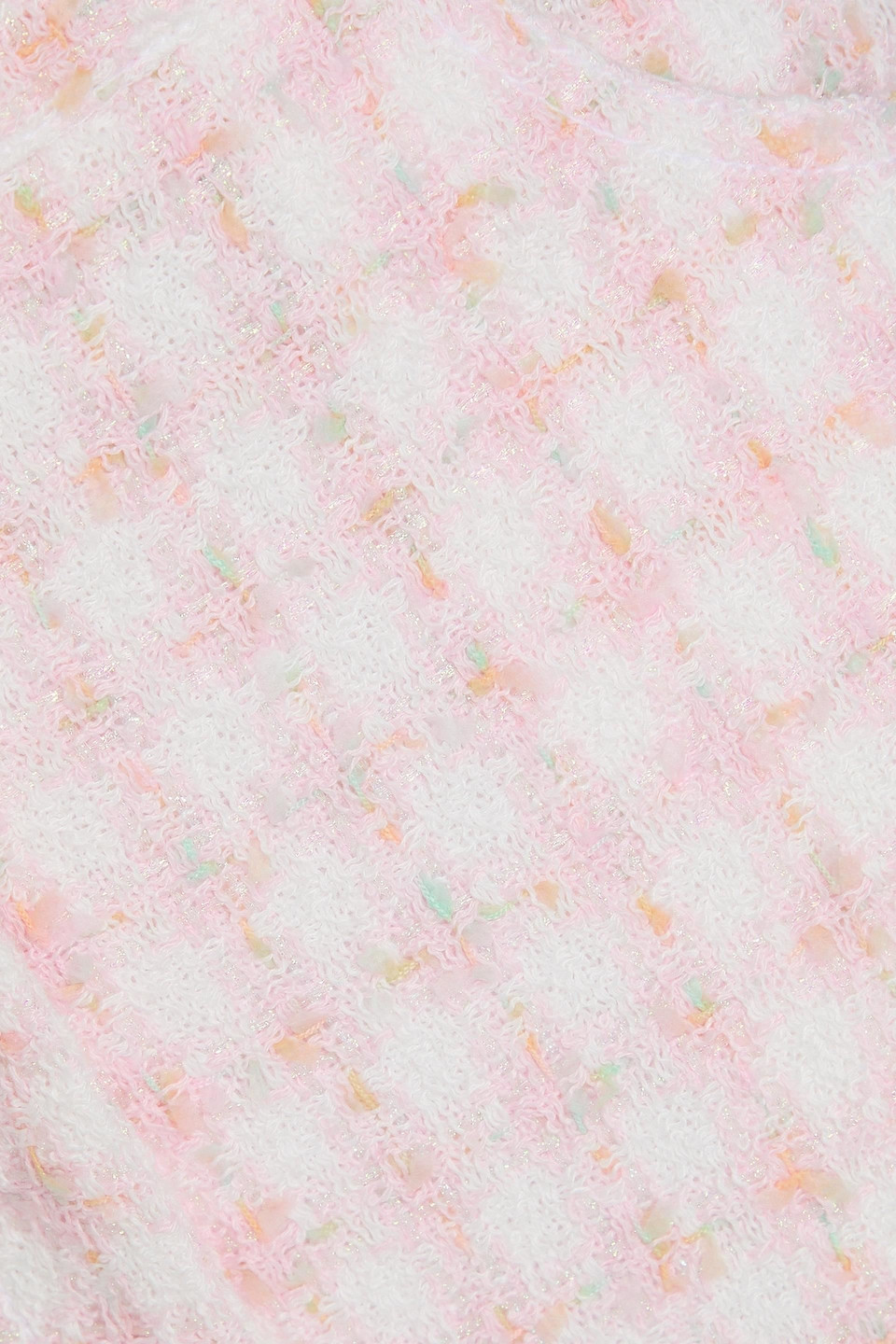 Sandro Hose Mit Weitem Bein Aus Metallic-tweed In Pastellrosa