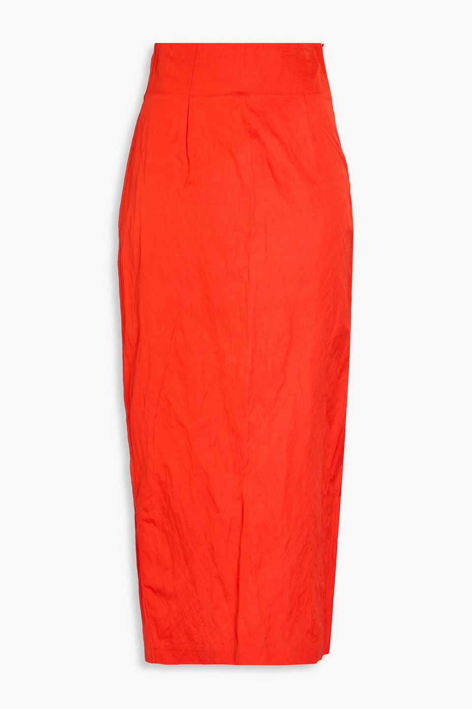 Gentryportofino - Crinkled woven midi skirt - Red - IT 42