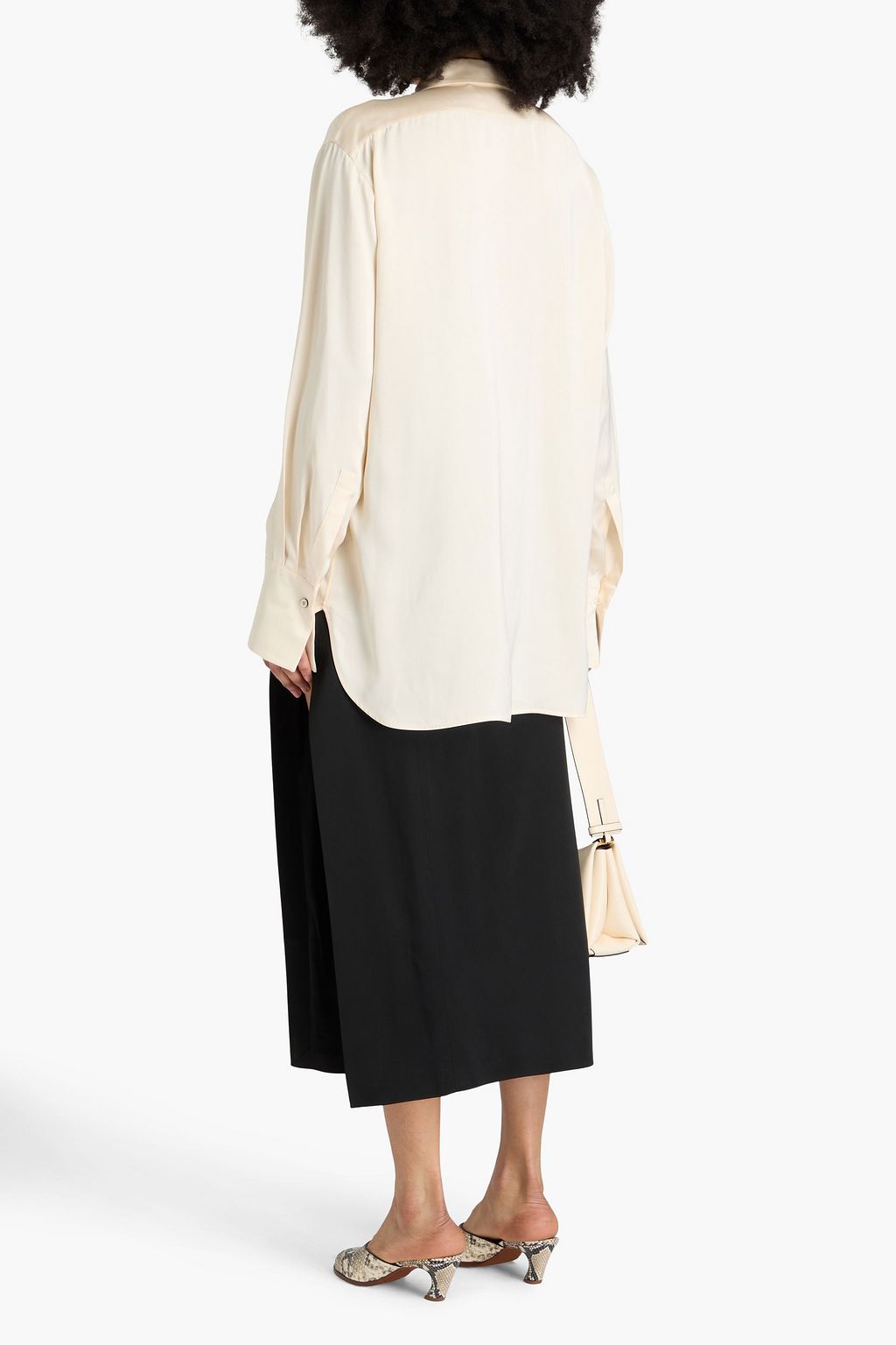 JIL SANDER قميص من الساتان