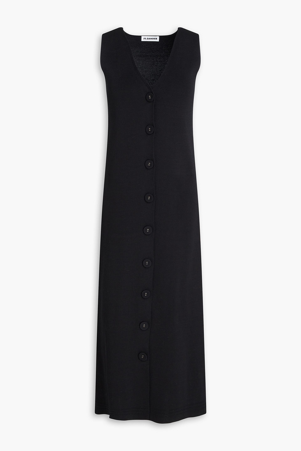 Jil Sander Midikleid Aus Einer Baumwollmischung In Schwarz