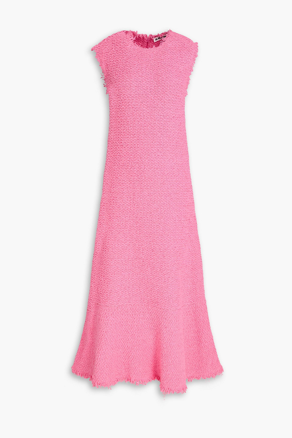 Jil Sander Pink Sleeveless Midi Dress In 956 Electric Pink