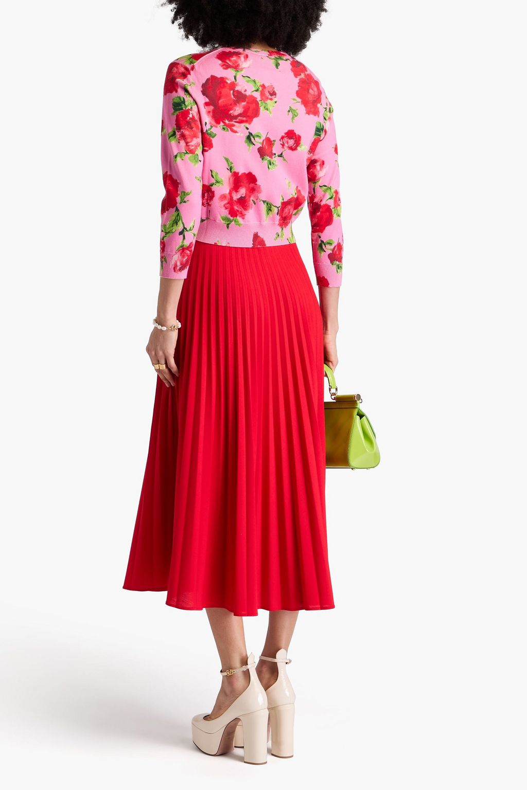 CAROLINA HERRERA Floral-print silk and cotton-blend cardigan