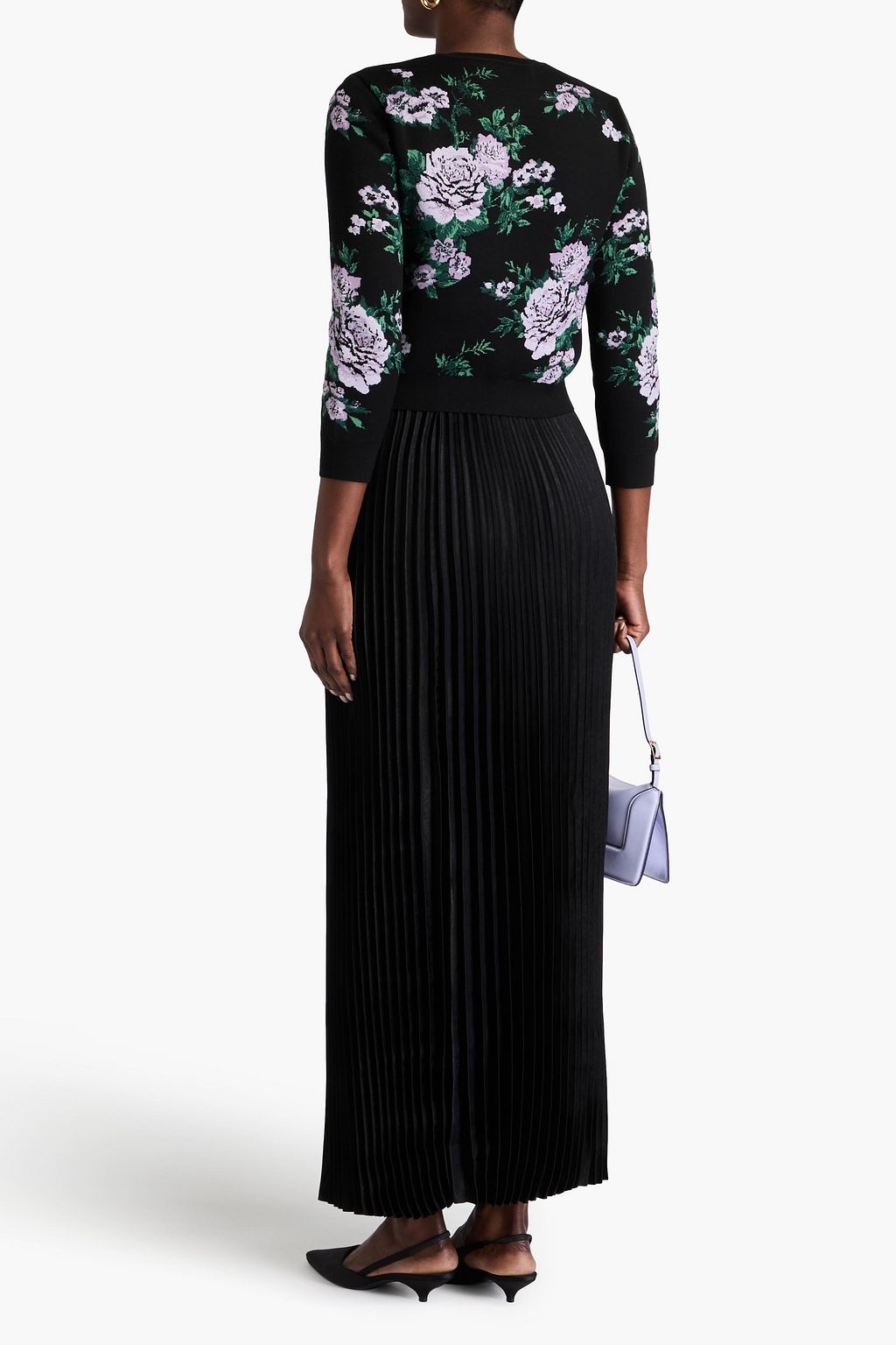 CAROLINA HERRERA كارديغان قصير من نسيج الجاكار ومزيج الحرير