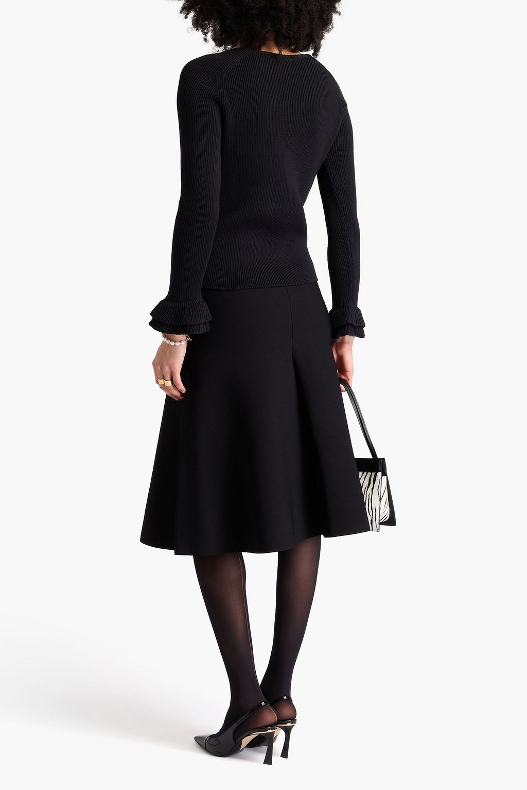 CAROLINA HERRERA كنزة رياضية من مزيج من القطن بتصميم مضلّع