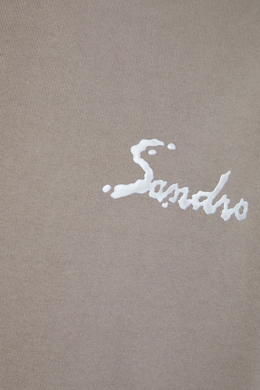 SANDRO سويت شيرت من قطن تيري فرنسي مطاطي مزين بطبعات