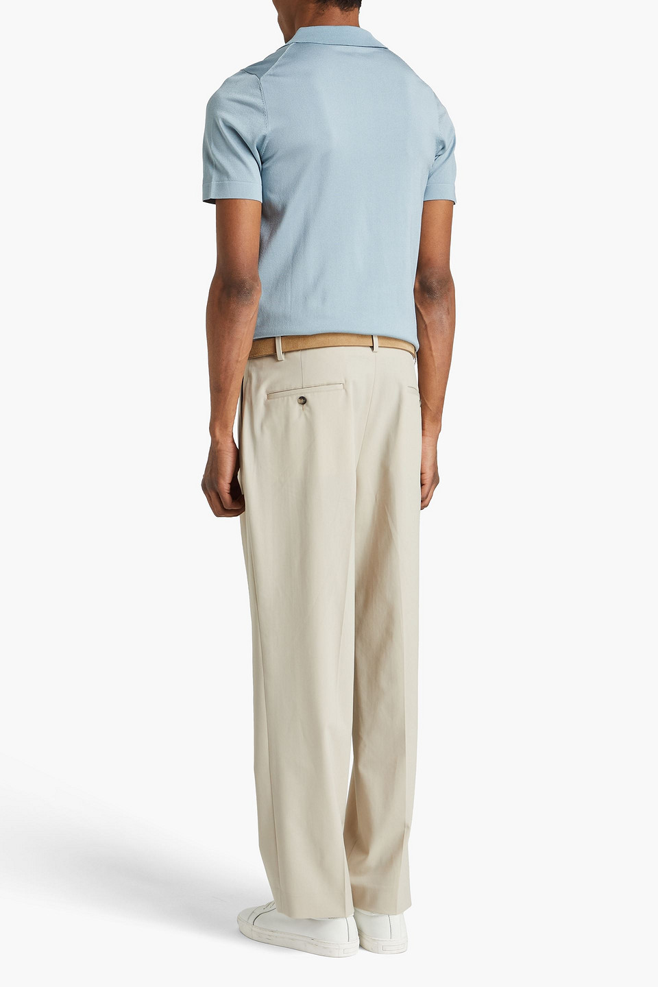 Sandro Poloshirt Aus Strick In Bleu