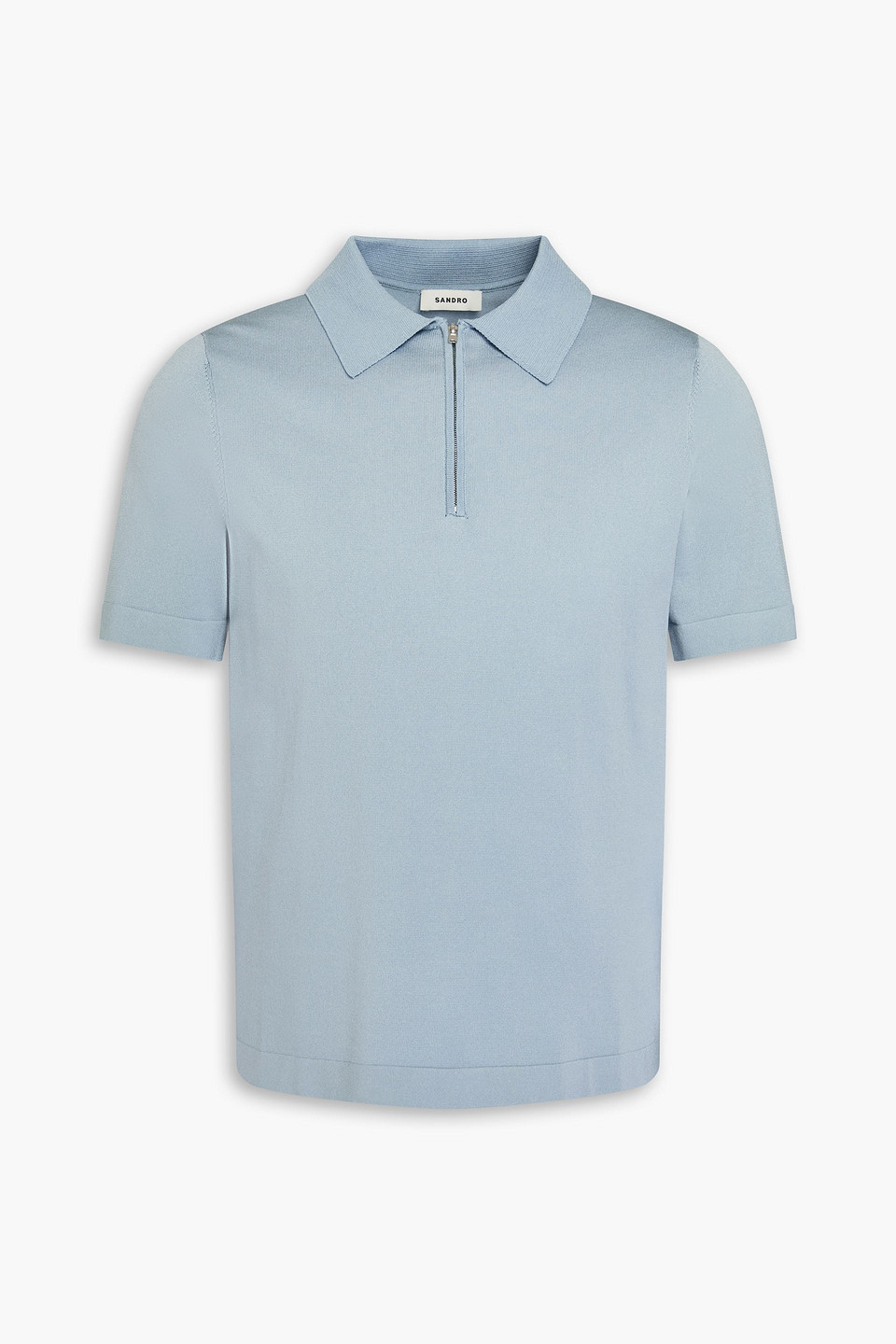 Sandro Poloshirt Aus Strick In Bleu