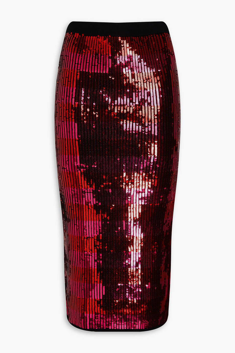 Carolina Herrera - Sequined wool midi skirt - Red - L