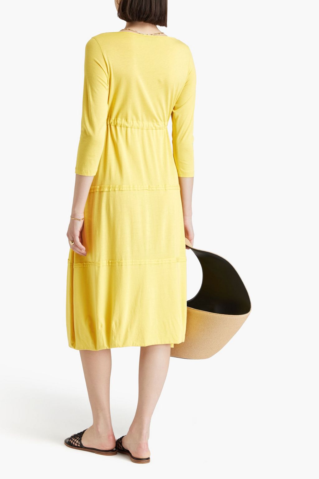 GENTRYPORTOFINO Modal and cotton-blend jersey midi dress