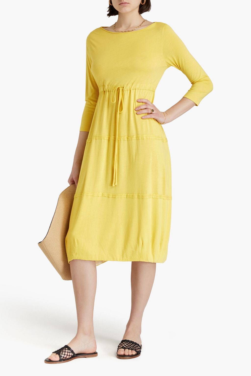 GENTRYPORTOFINO Modal and cotton-blend jersey midi dress