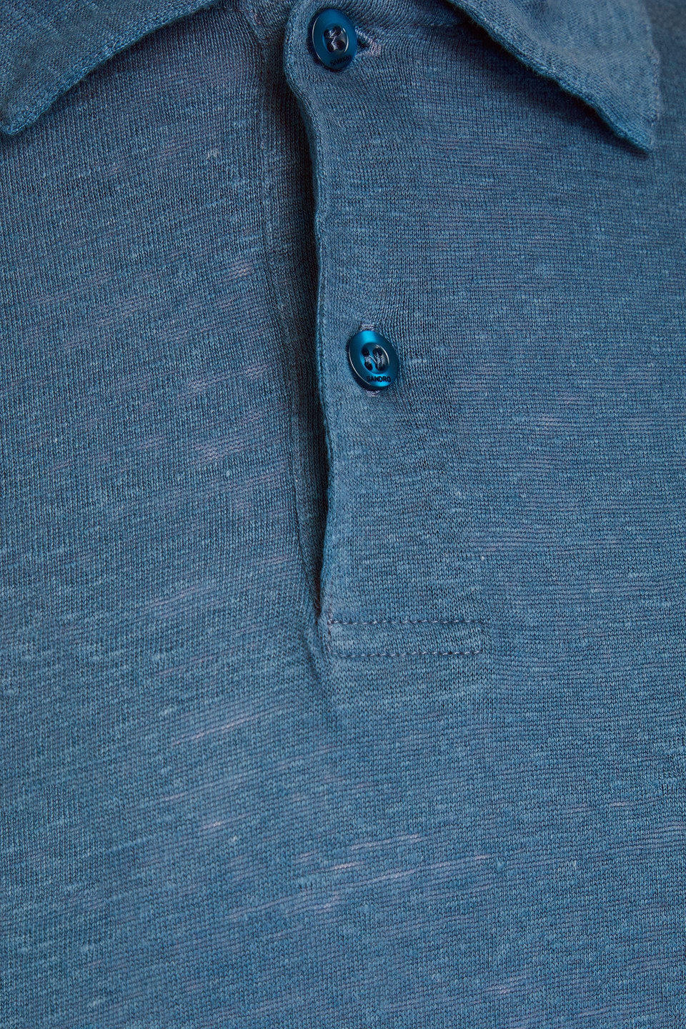 Sandro Poloshirt Aus Leinen In Blau