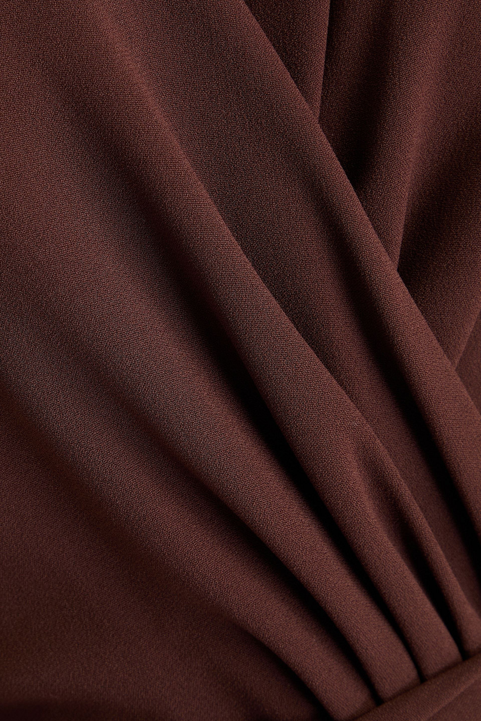 Dolce & Gabbana Wrap-effect Crepe Midi Dress In Schokolade