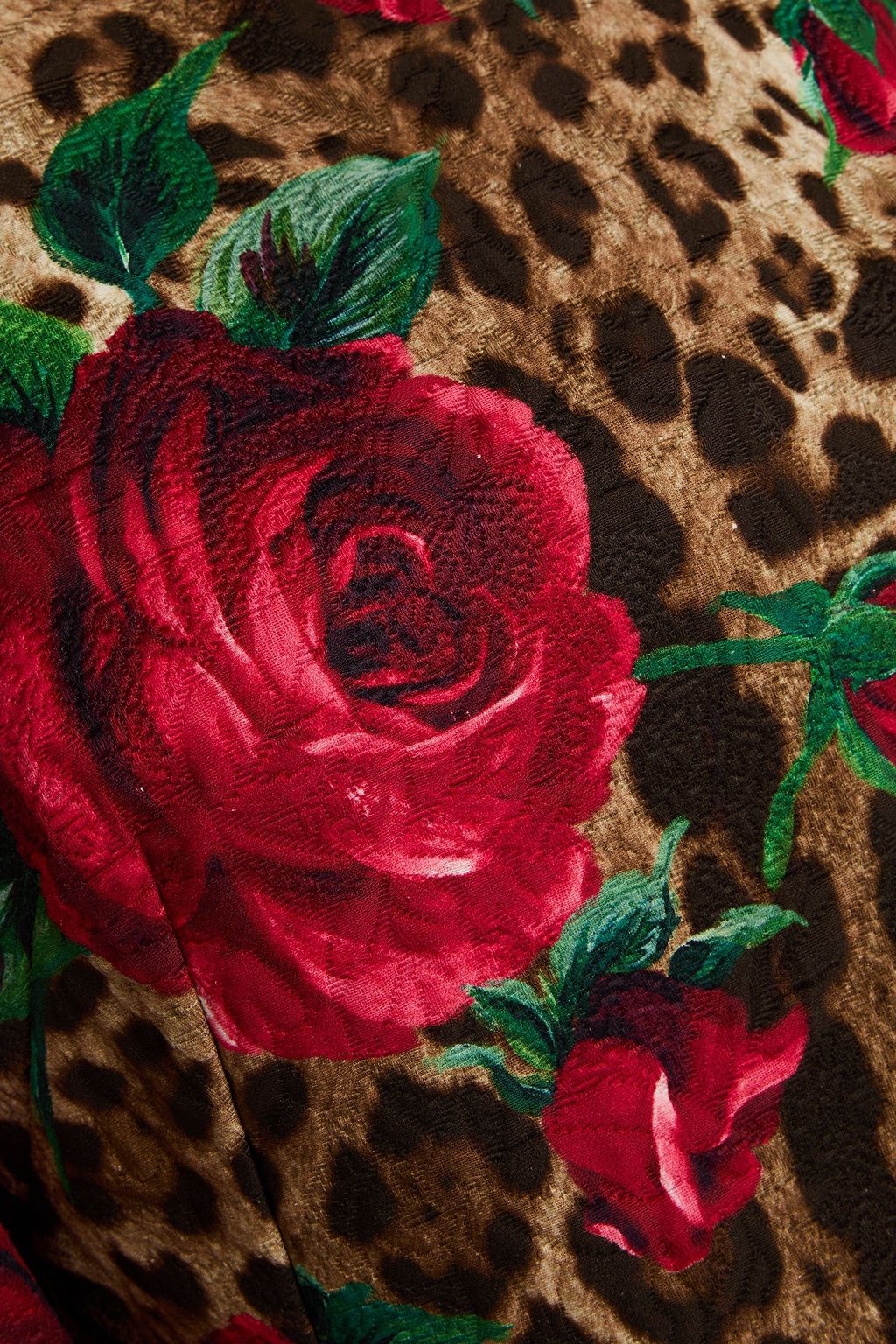 DOLCE&GABBANA Printed cotton-blend cloqué mini dress