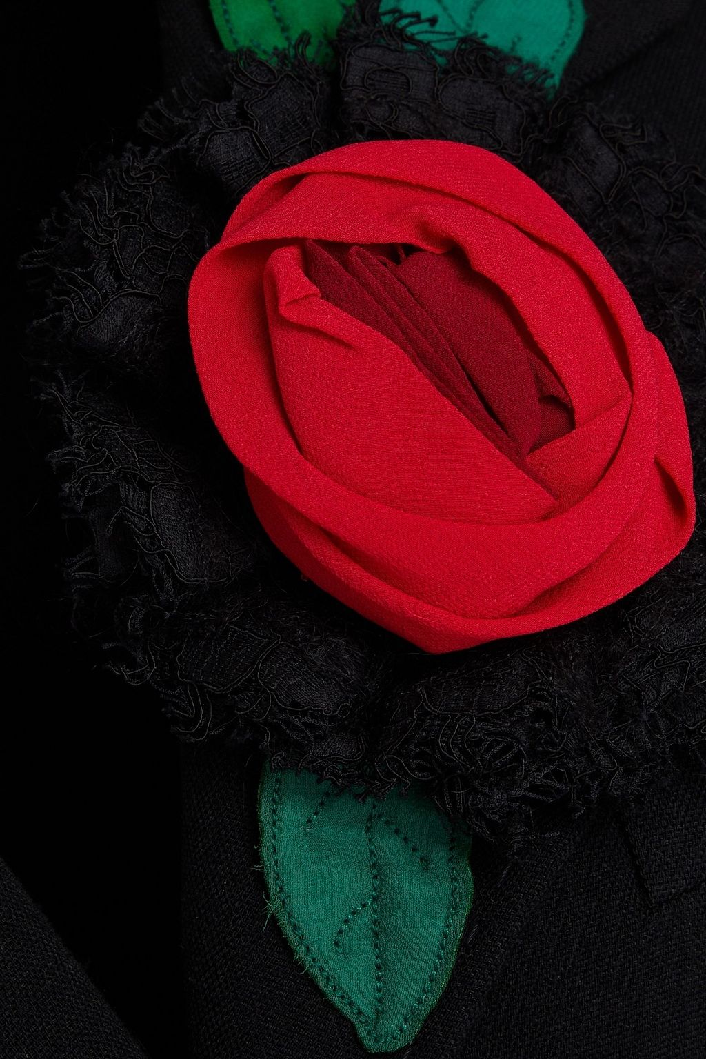 DOLCE&GABBANA بليزر من التويل بكشكشة عند الخصر مُزيّن بزخارف الأزهار
