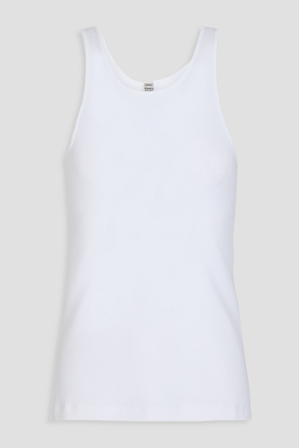 Totême Toteme Women Cotton Ribbed Knit Tank Top In White