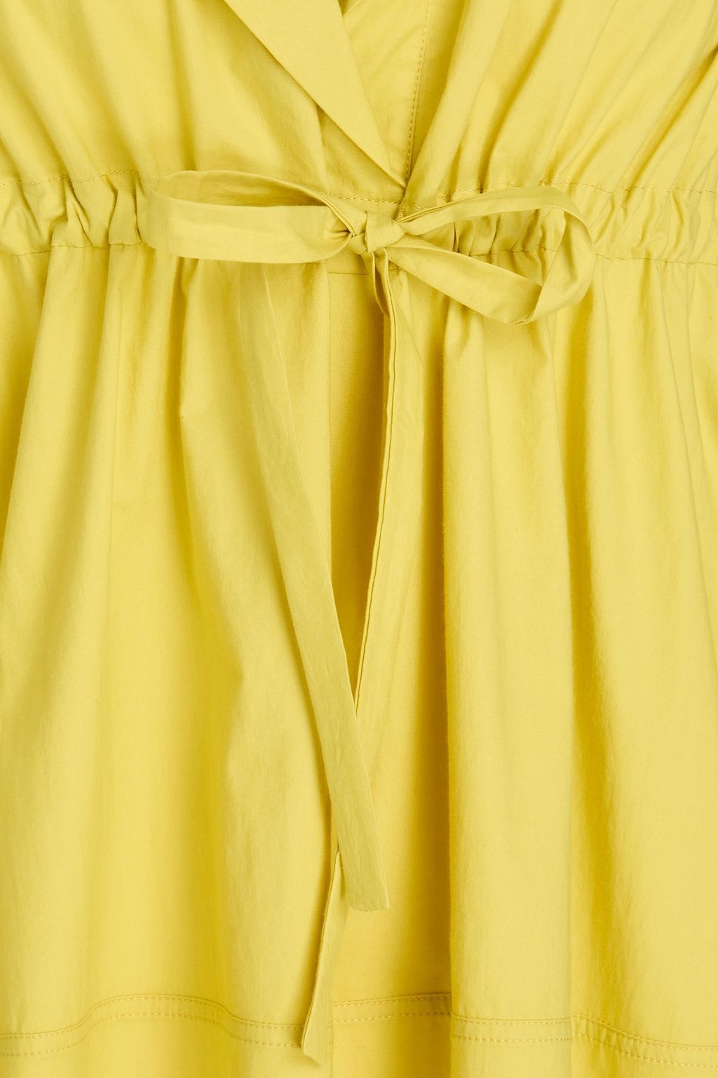 GENTRYPORTOFINO Gathered cotton-poplin midi dress