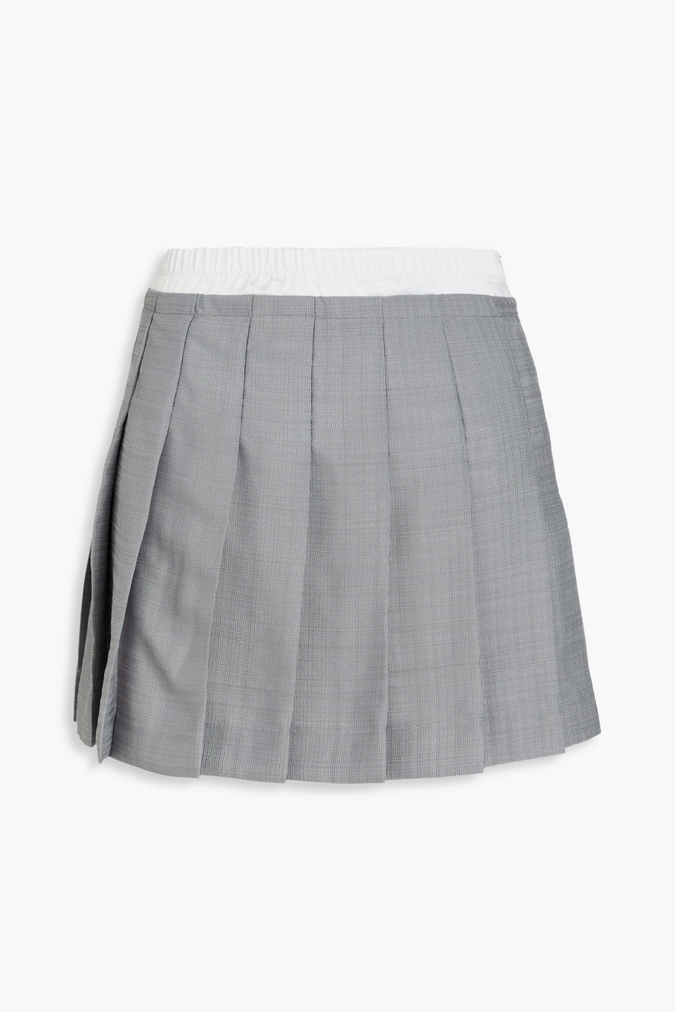 Sandro - Pleated tweed mini skirt - Gray - FR 42