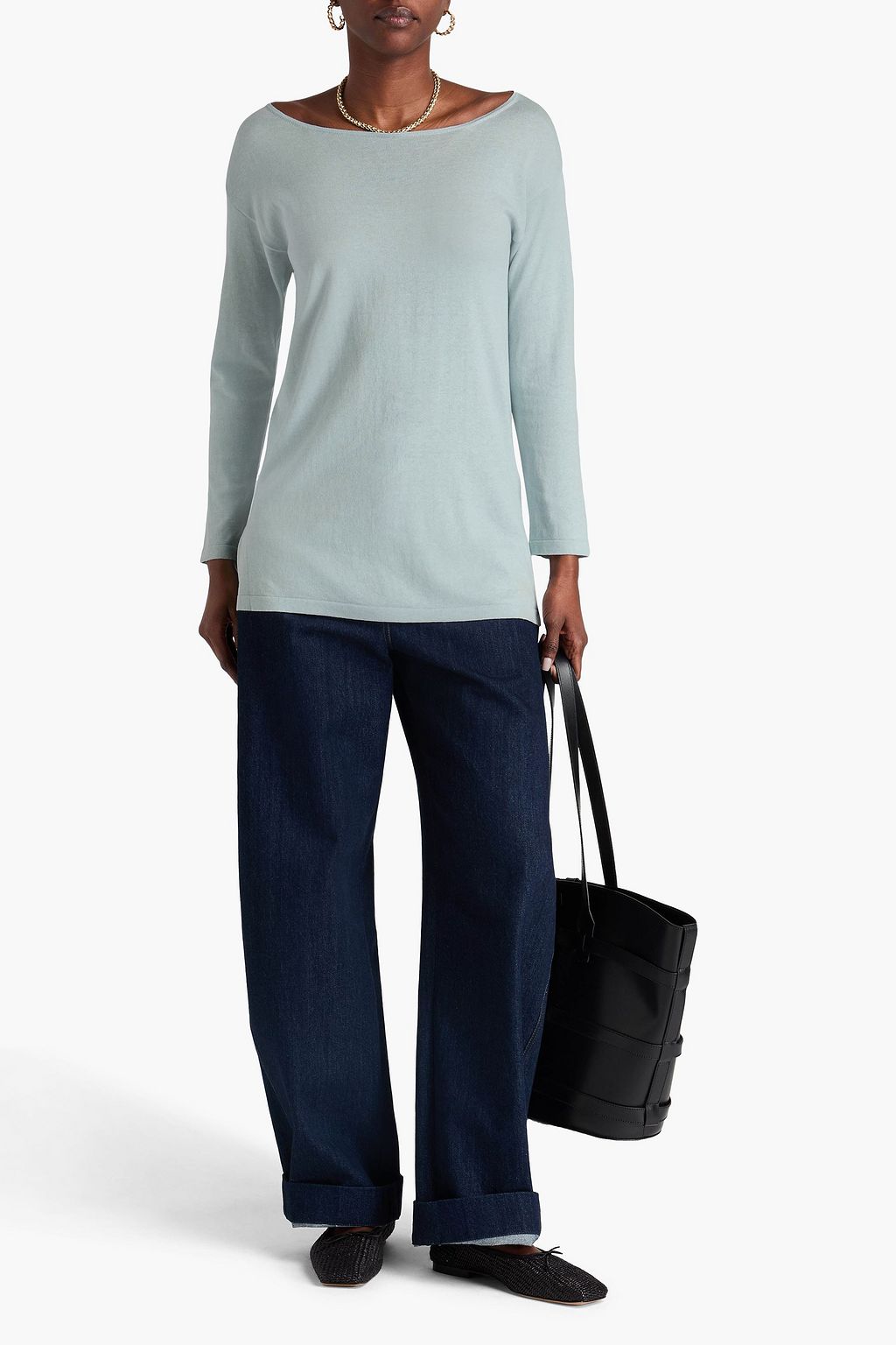 GENTRYPORTOFINO Pullover aus einer Seiden-Baumwollmischung
