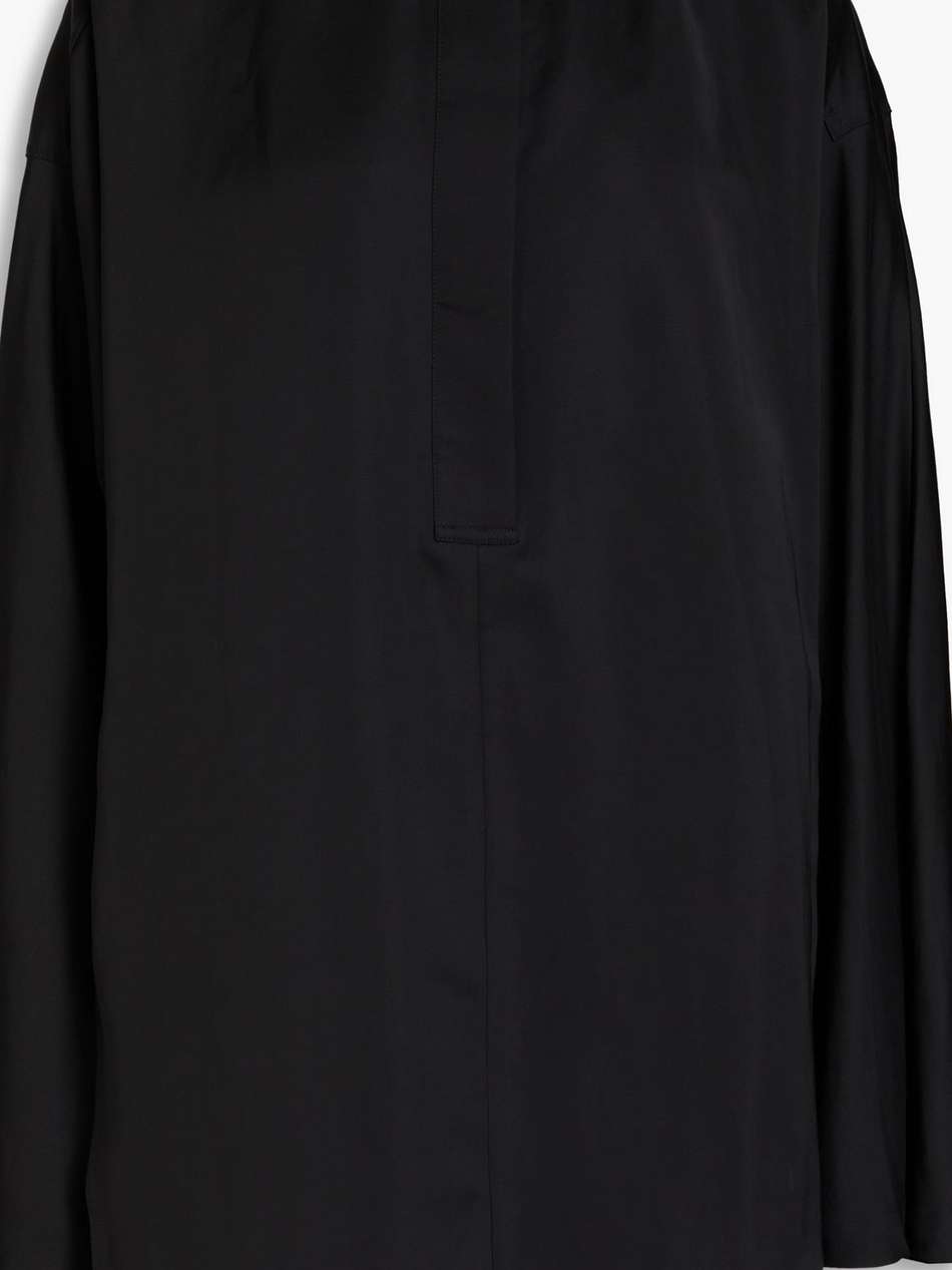 silk and linen-blend blouse