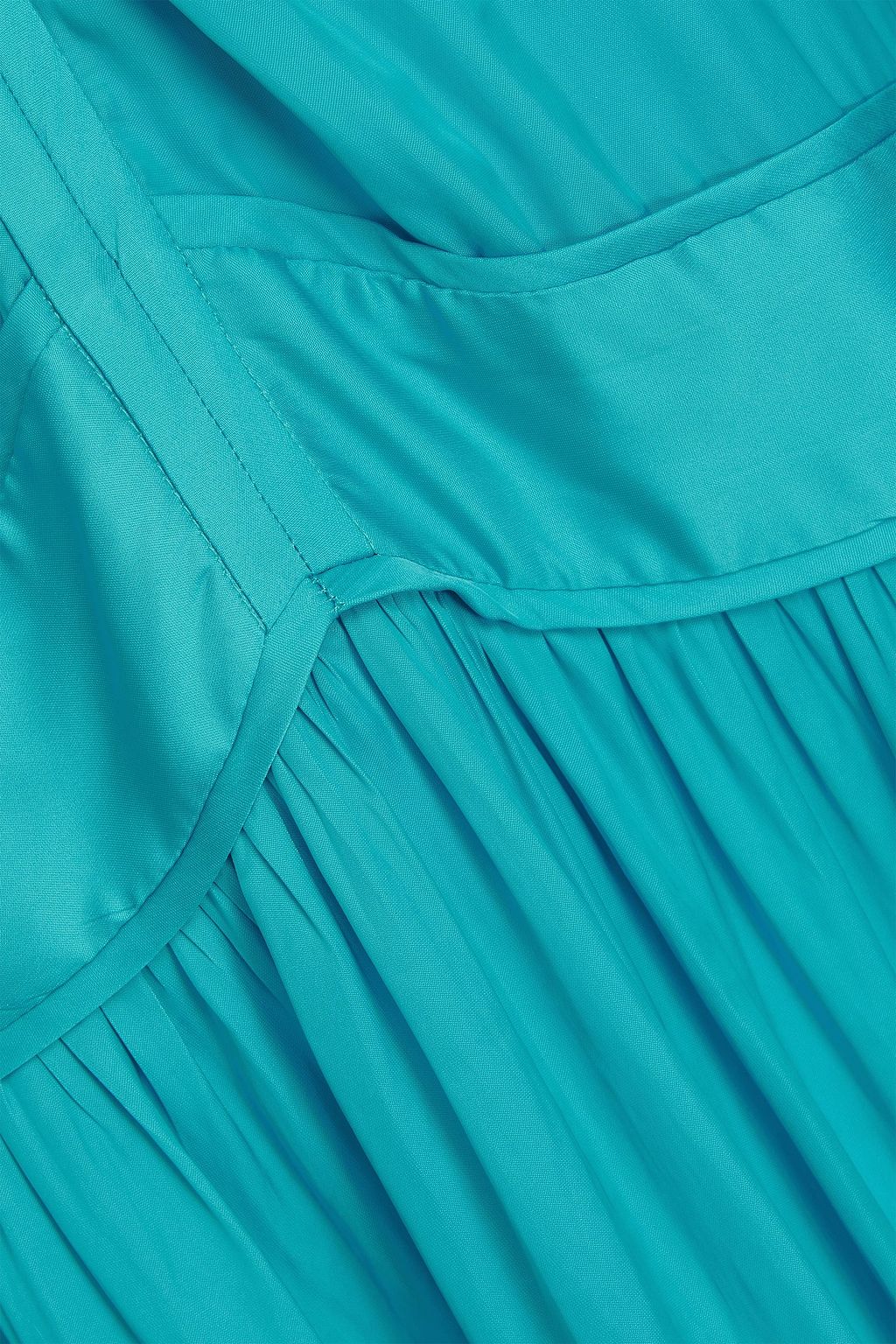 SANDRO Gerafftes Maxikleid aus Satin
