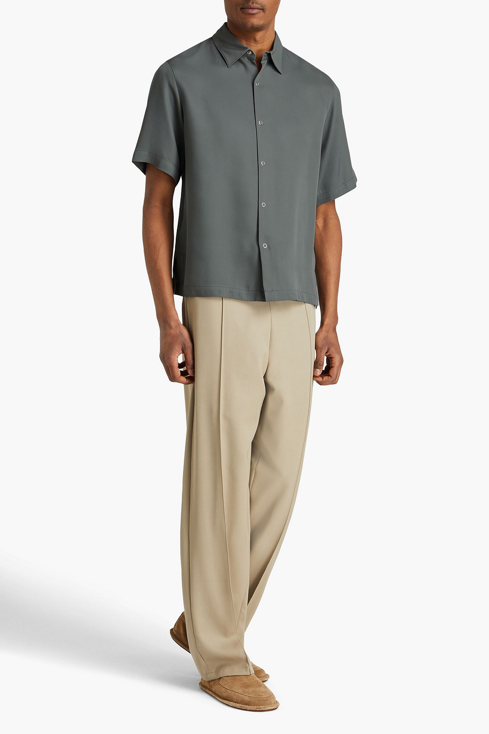  Sandro - Hemd Aus Twill Aus Einer Lyocellmischung - Grau - Xs 