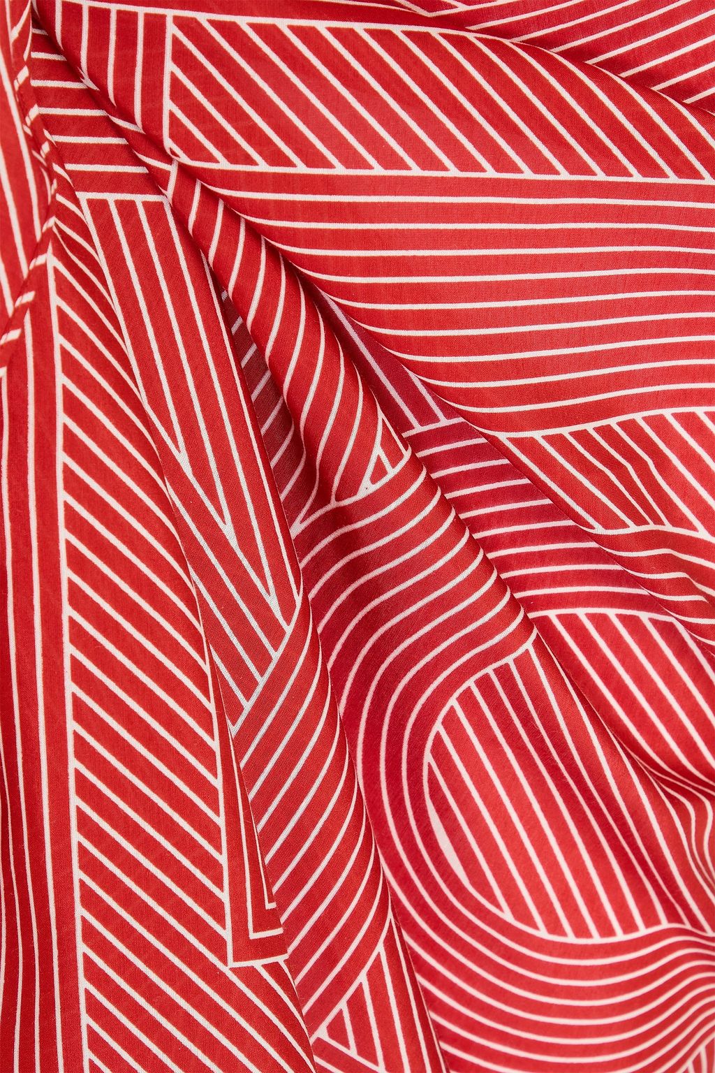 TOTEME Striped cotton and silk-blend pareo