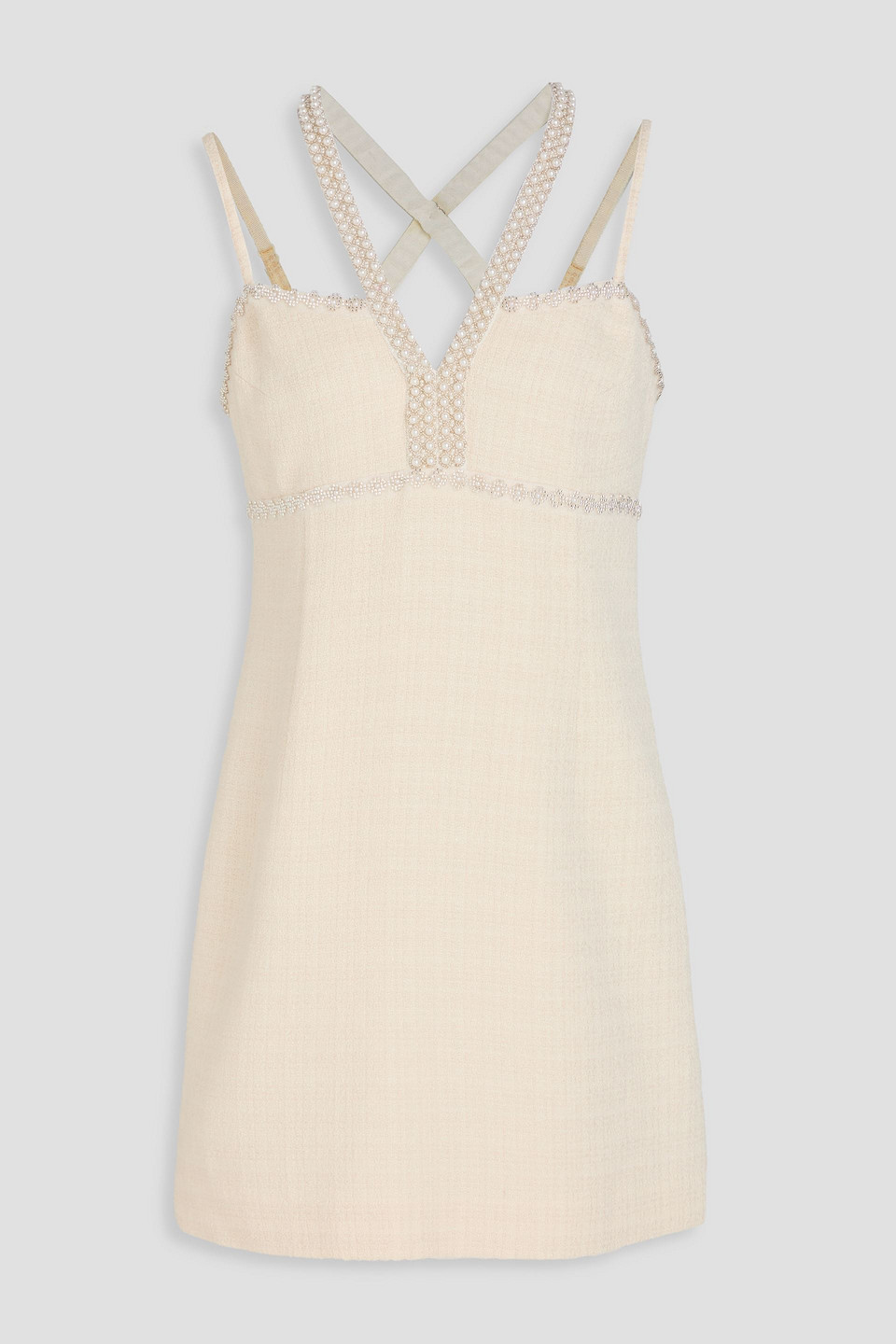 Sandro Embellished Tweed Mini Dress