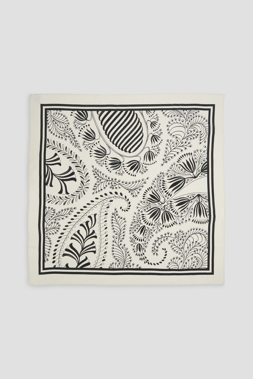 Totême Paisley-print Silk Crepe De Chine Scarf In Off-white
