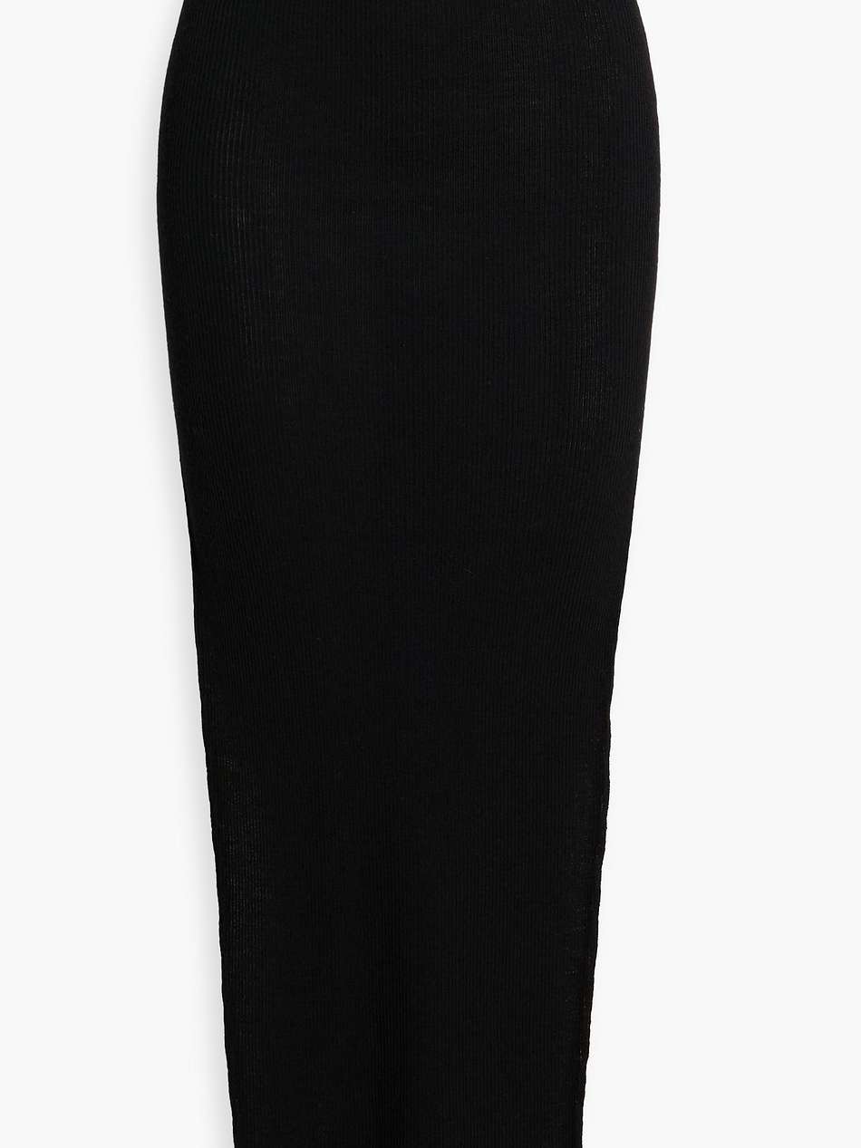 sacri ribbed wool-blend maxi pencil skirt
