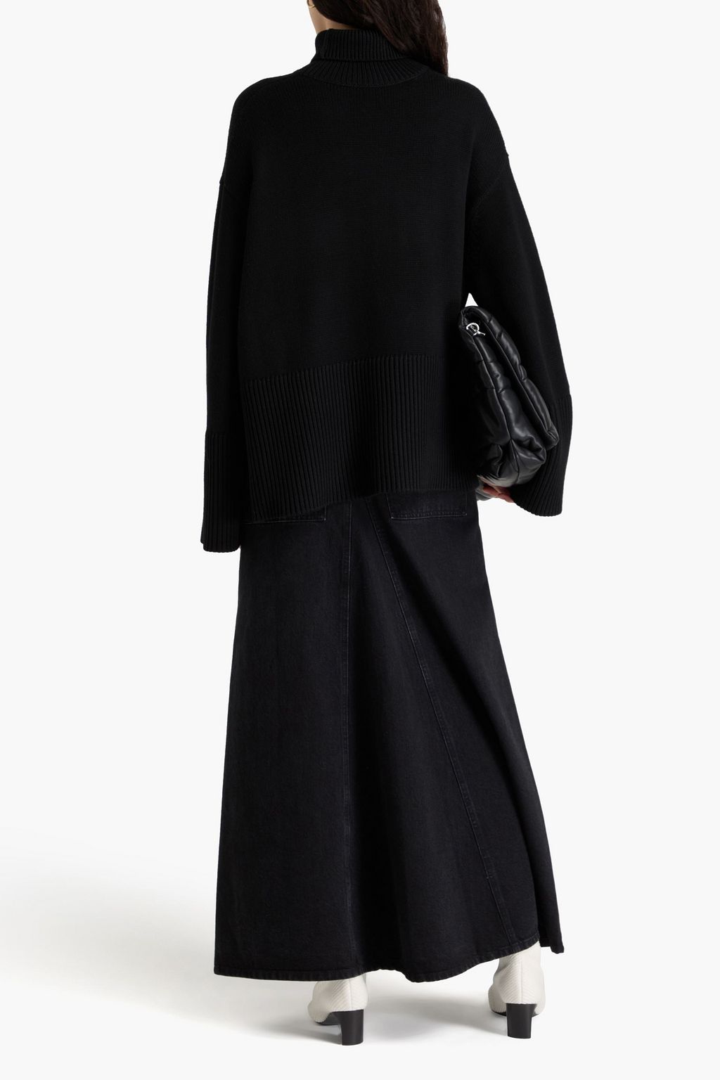 TOTEME Oversized wool and cotton-blend turtleneck sweater