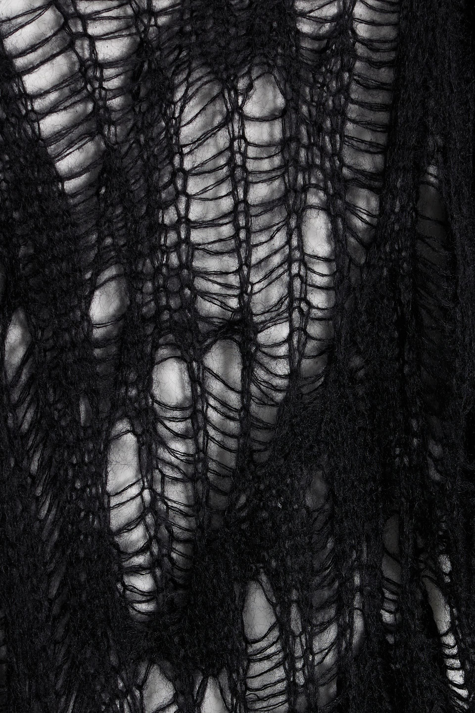 Rick Owens Spider Open-knit Top In Black