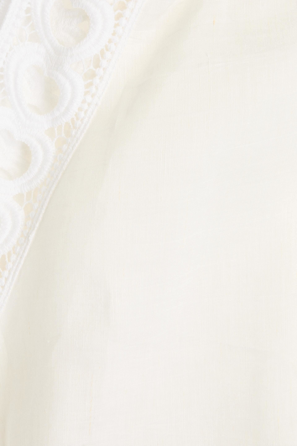 Sandro Lace-trimmed Linen-blend Organza Midi Dress