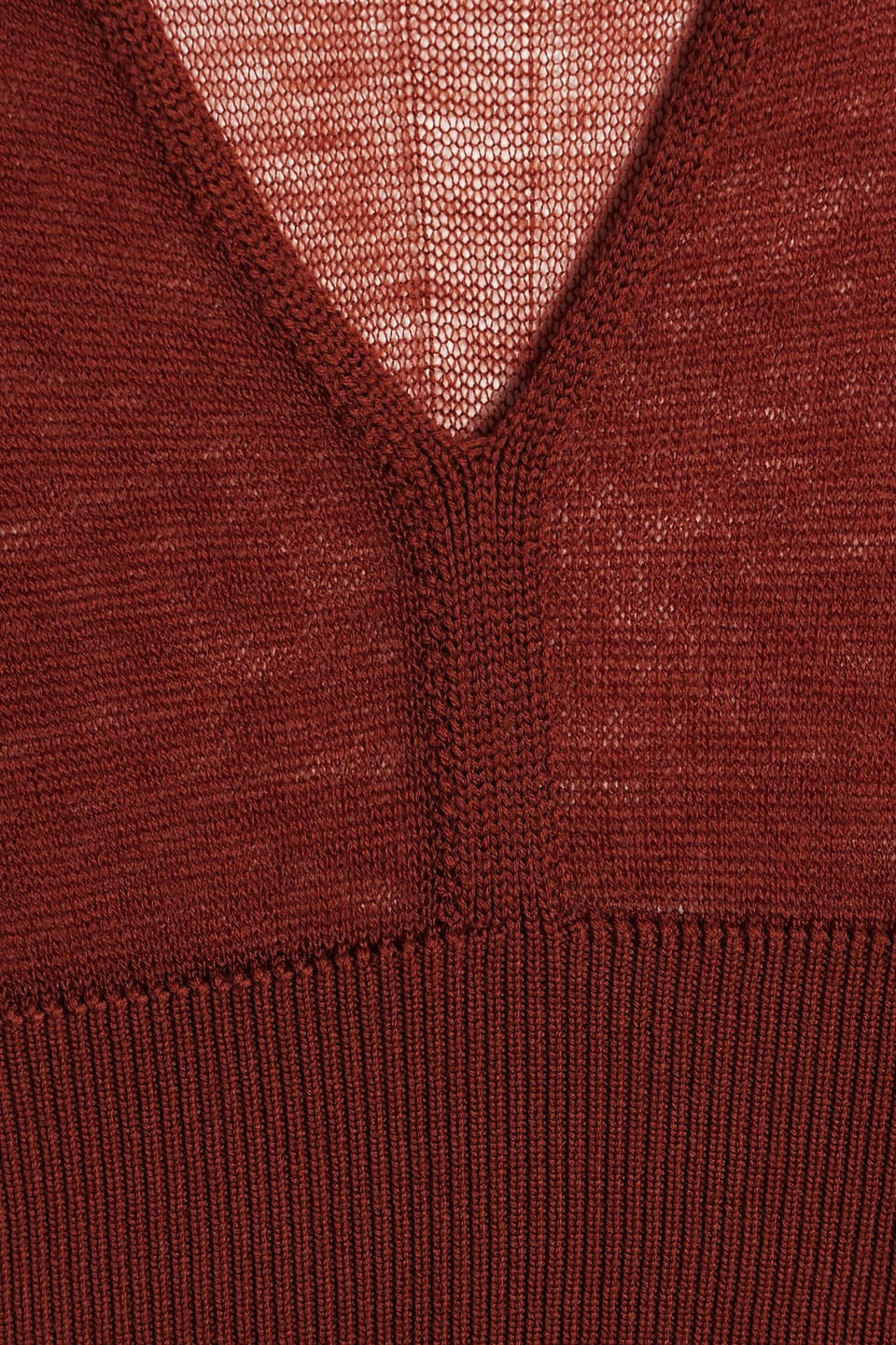 Rick Owens Henna Cropped Wool Top In Brown