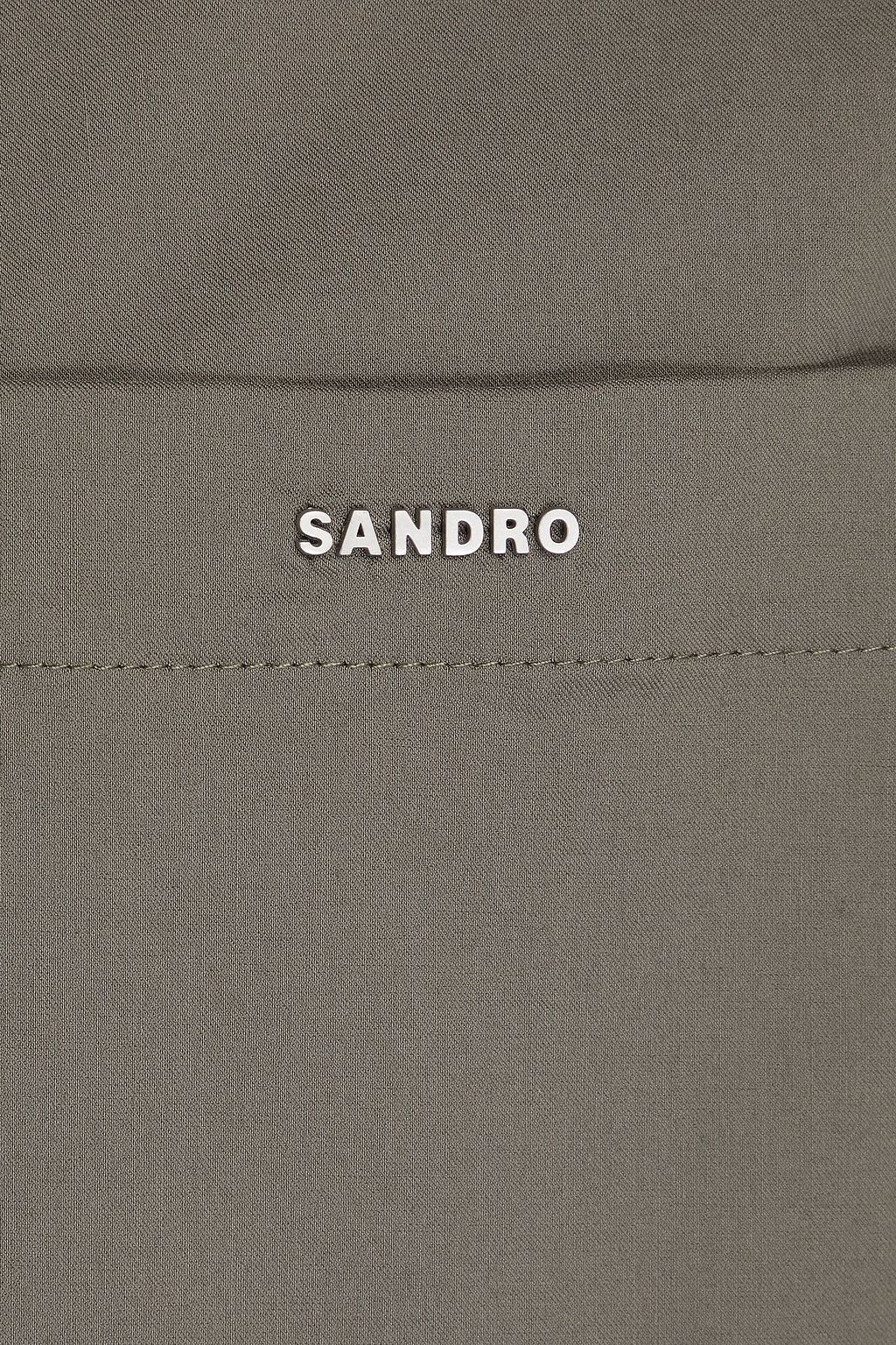 SANDRO Cotton-blend poplin hooded jacket