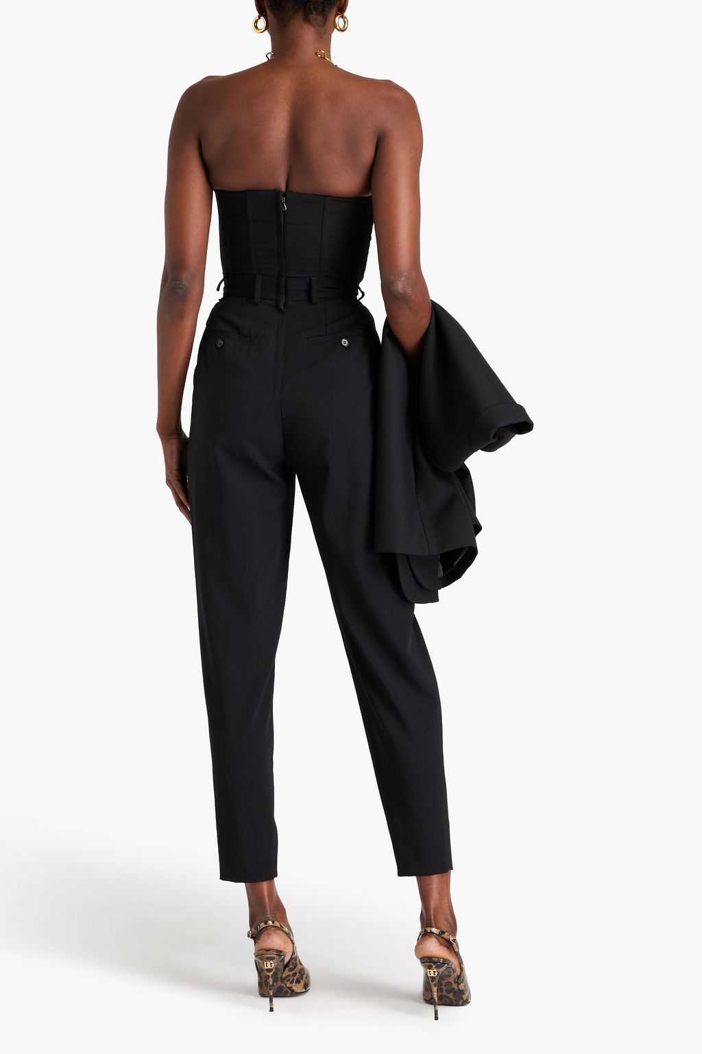 DOLCE&GABBANA Strapless wool-blend jumpsuit