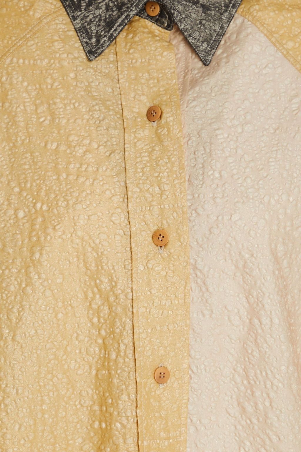 GENTRYPORTOFINO Hemd aus Baumwoll-Cloqué mit Metallic-Effekt