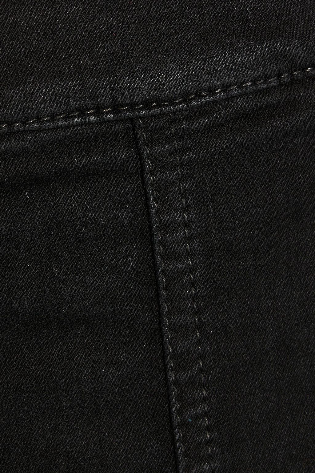 RICK OWENS Dirt Pillar fluted denim maxi skirt