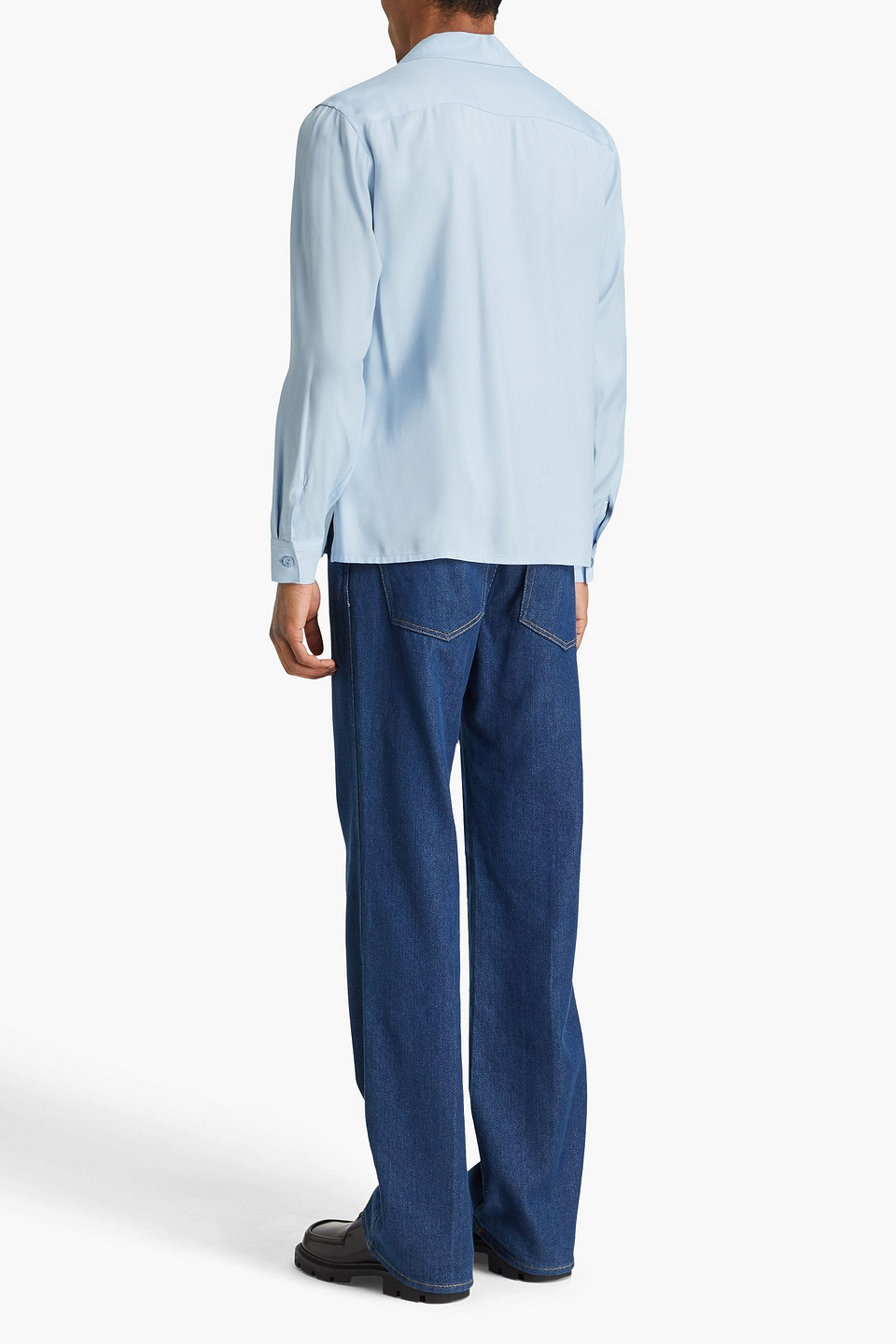 Sandro Hemd Aus Twill In Bleu