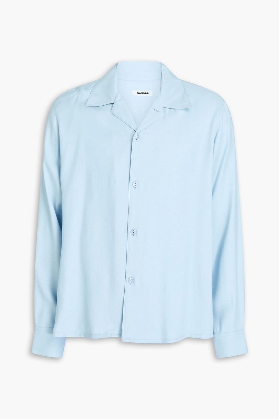 Sandro Hemd Aus Twill In Bleu