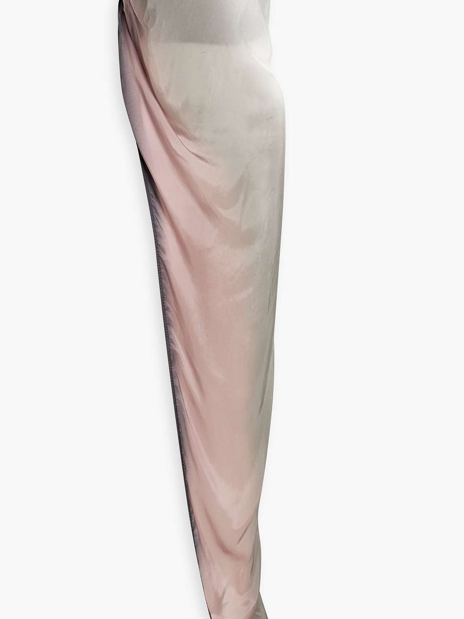 lido strapless draped printed cupro top