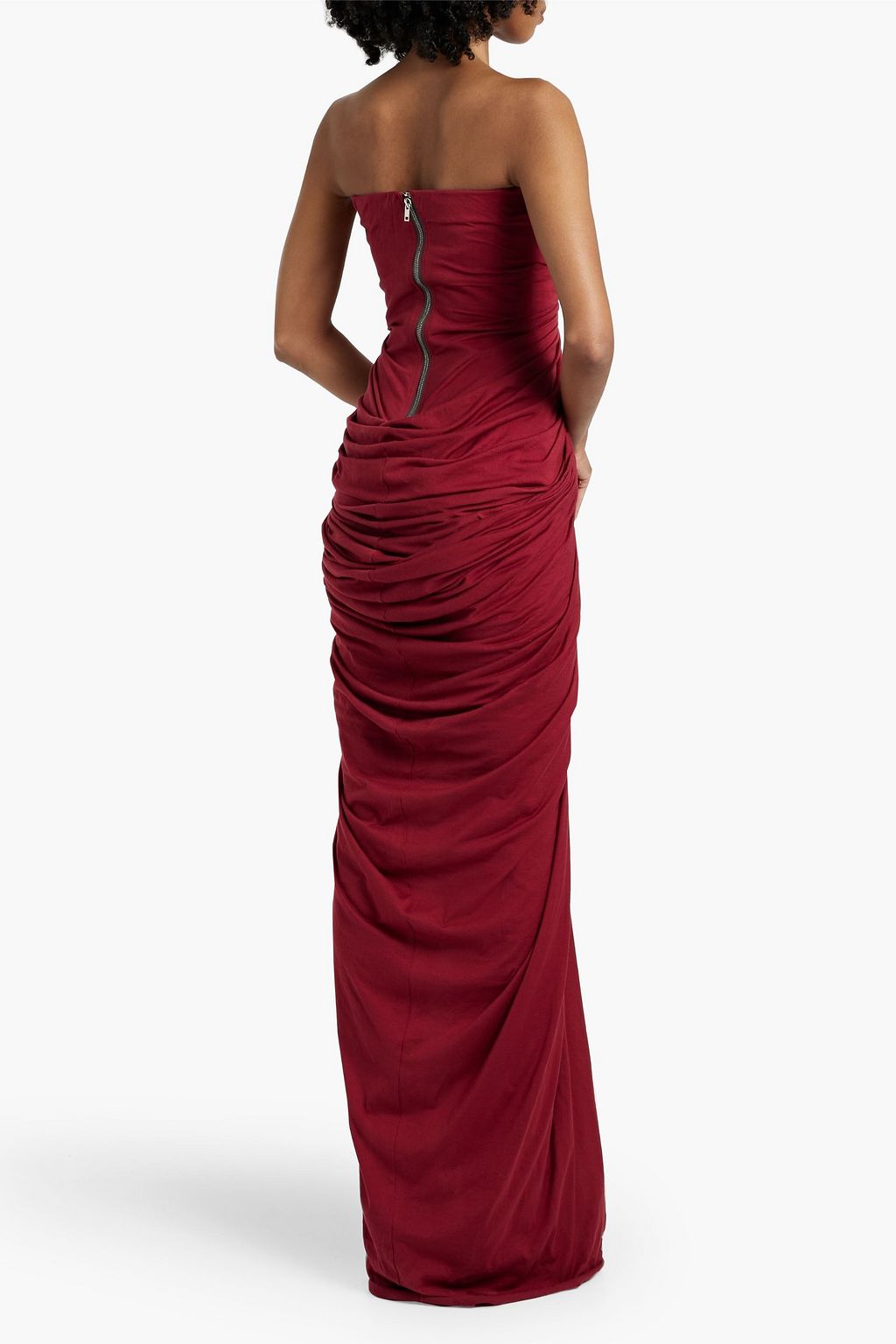 RICK OWENS Radiance strapless draped cotton-jersey gown