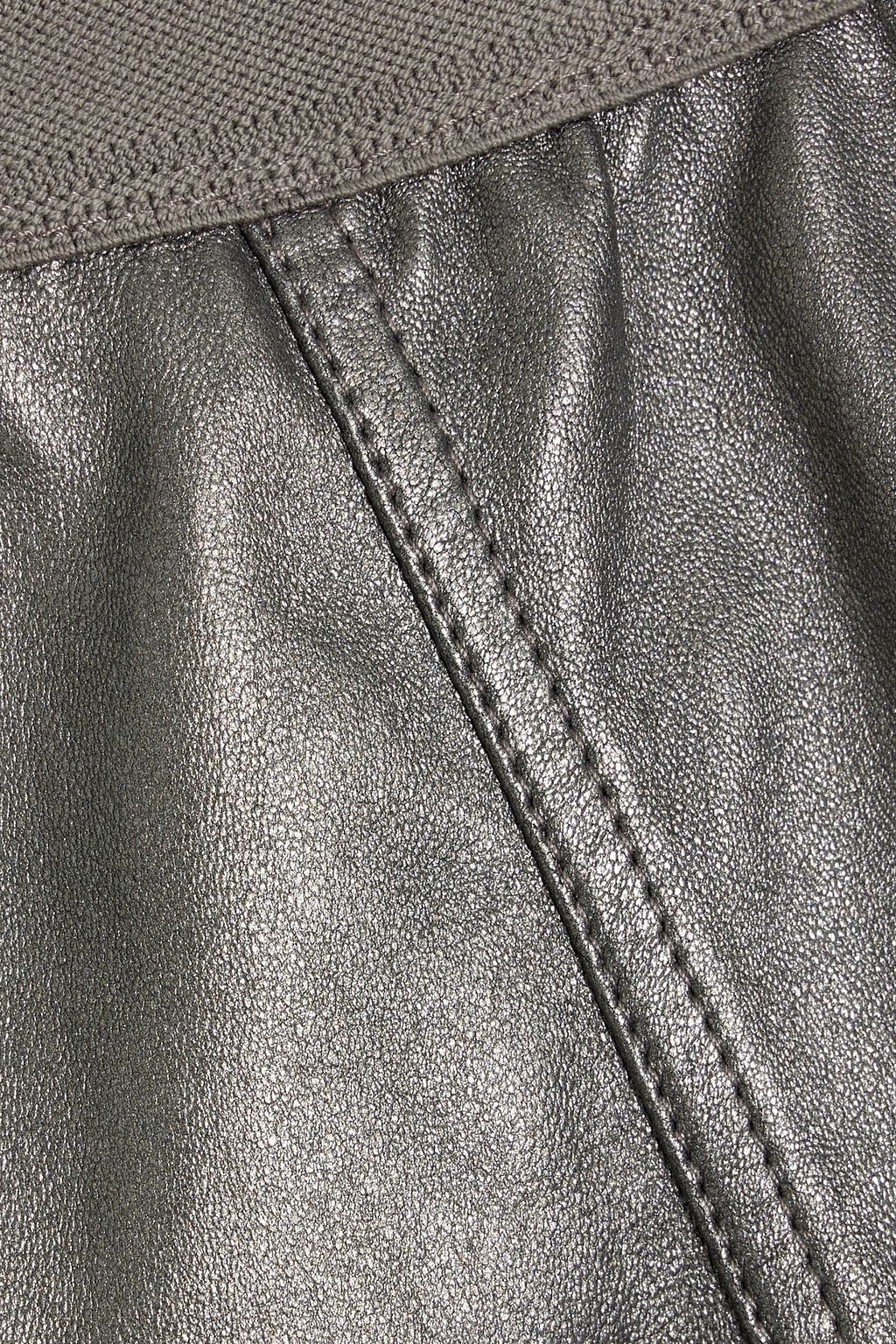 RICK OWENS Diana leather-blend mini skirt